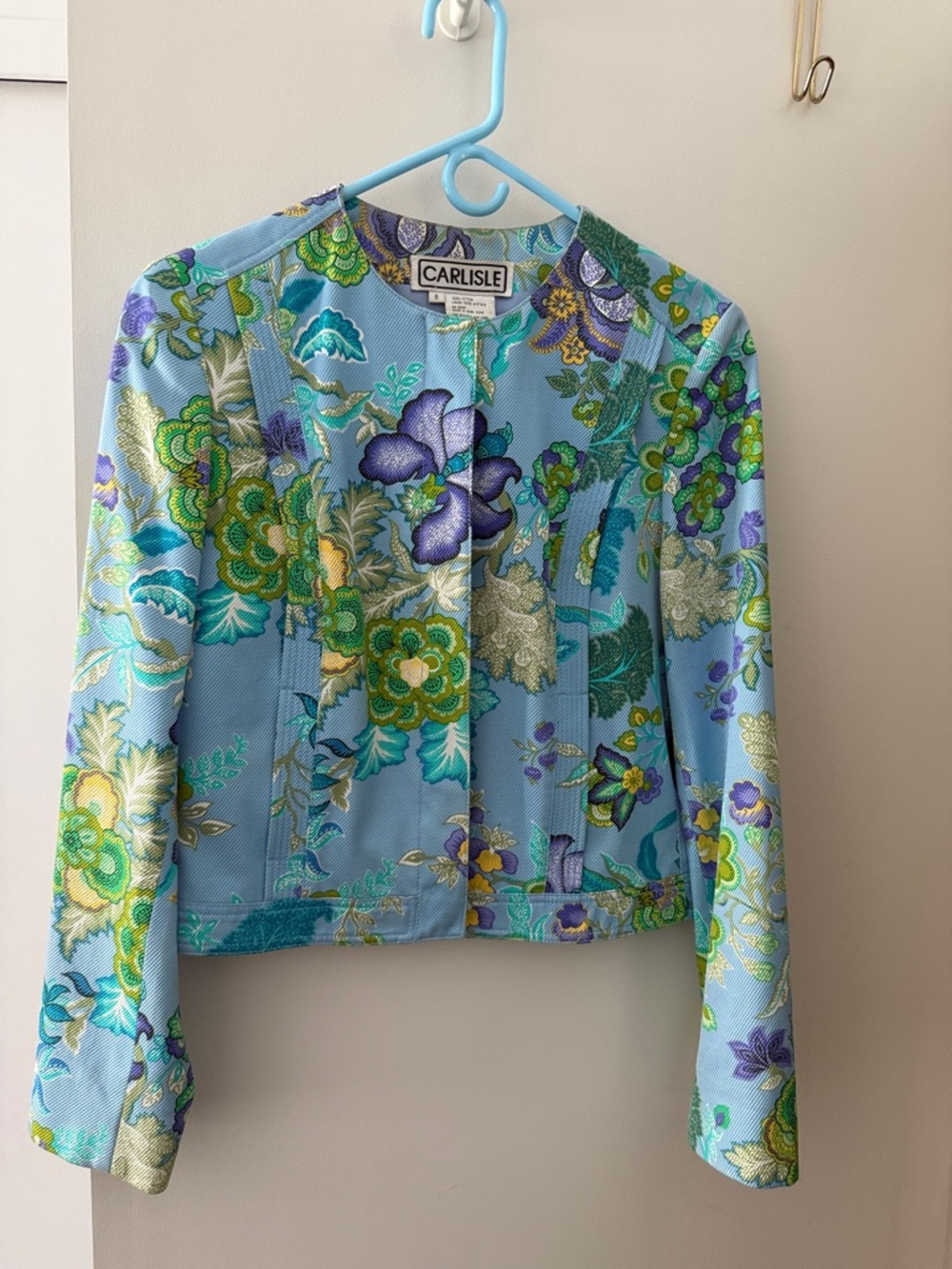 Carlisle Sky Blue Floral Tailored Jacket